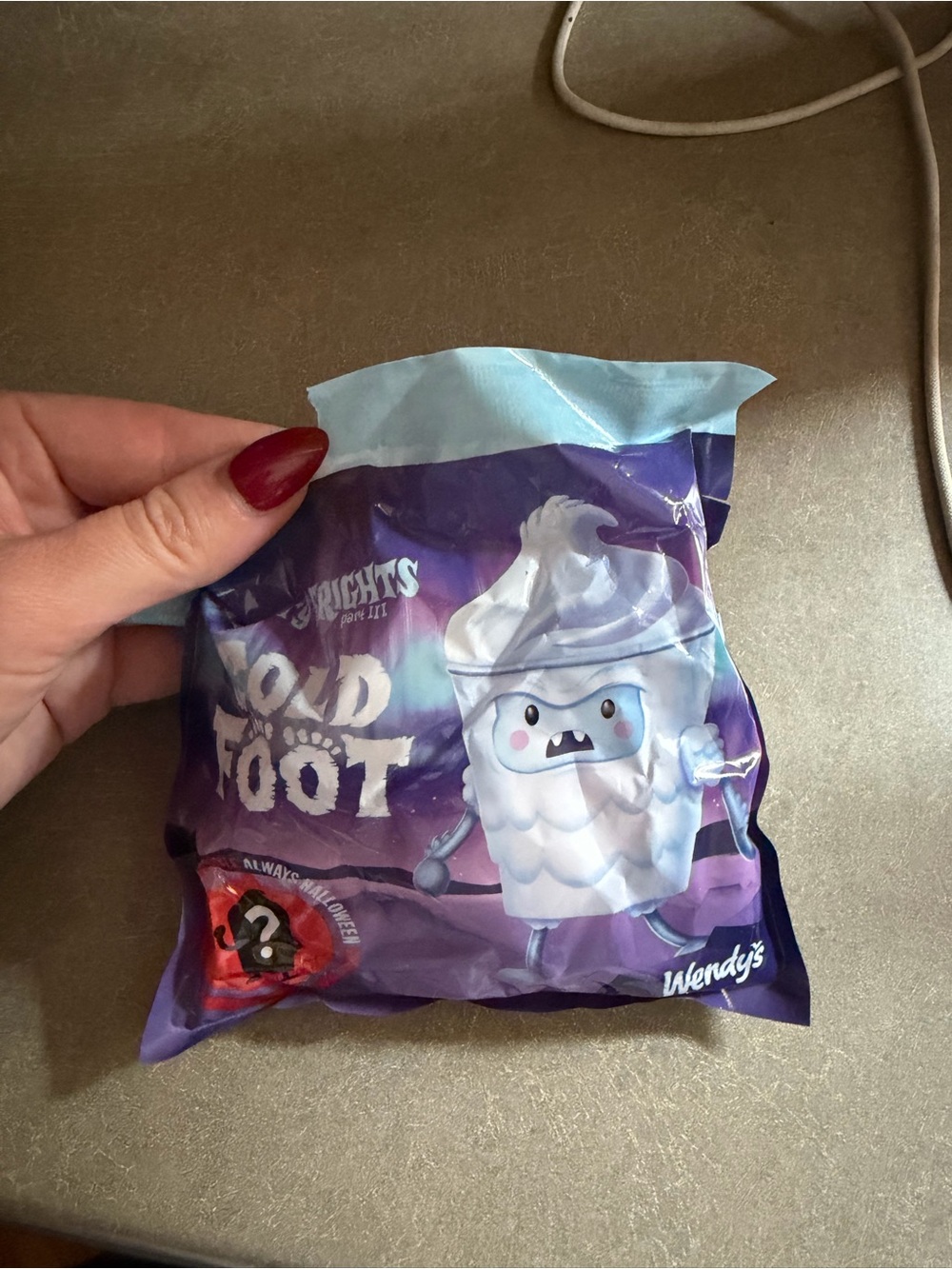 Wendy’s frosty frights cold foot toy